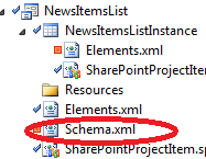 Schema.xml location