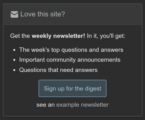 Newsletter Widget