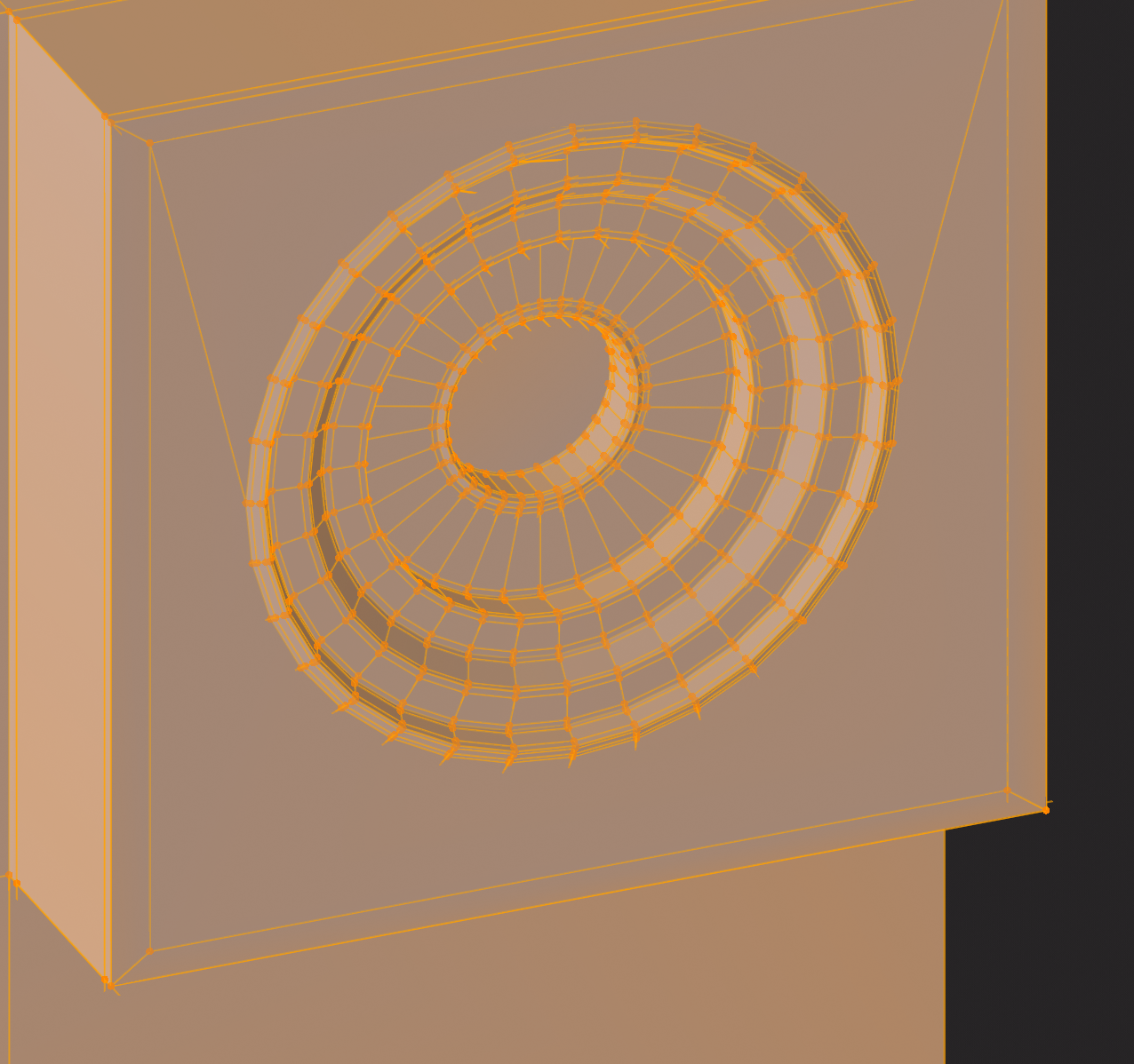 n-gons in question are around the outer edge of the outer circle and in the center of the lens