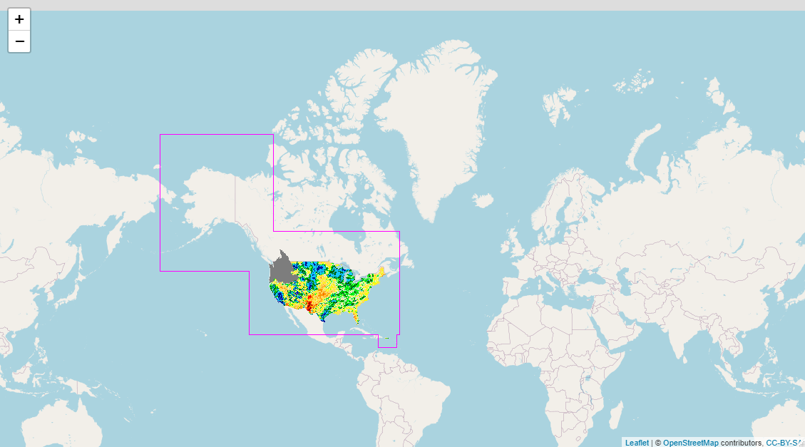 Two layers from WMS using Leaflet package in R