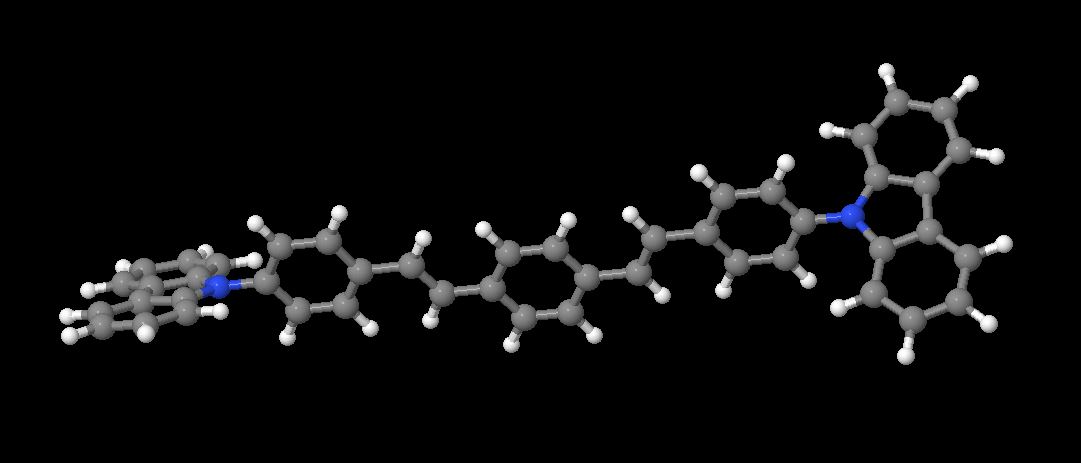 the molecule with C46H32N2 atoms