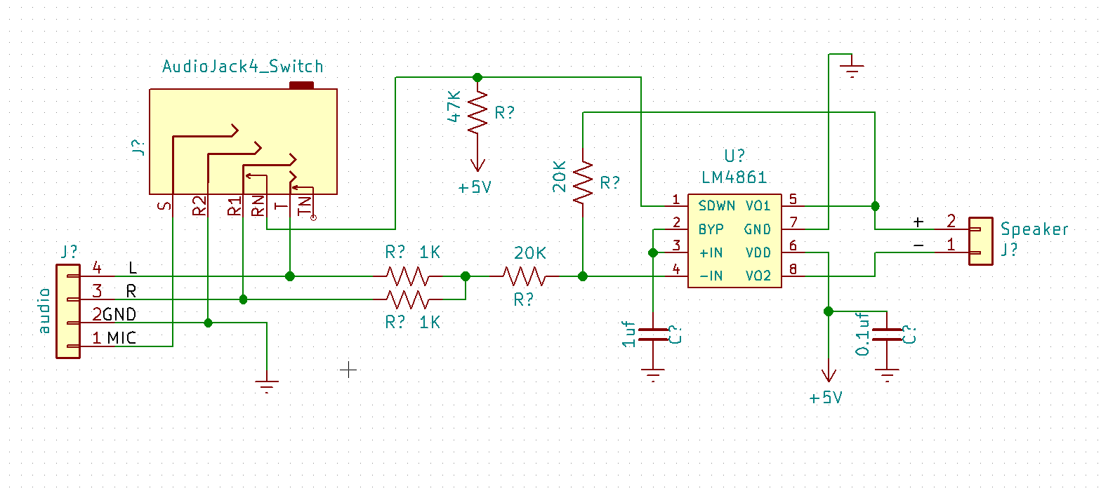 Audio Amplifier schematics