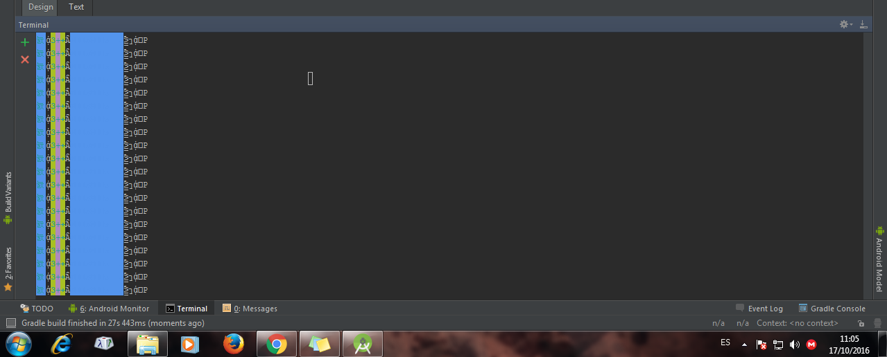 Terminal de android studio 2.2.1