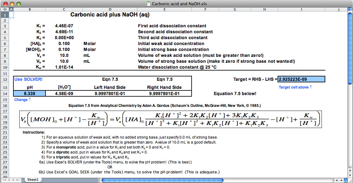 Carbonic acid plus NaOH