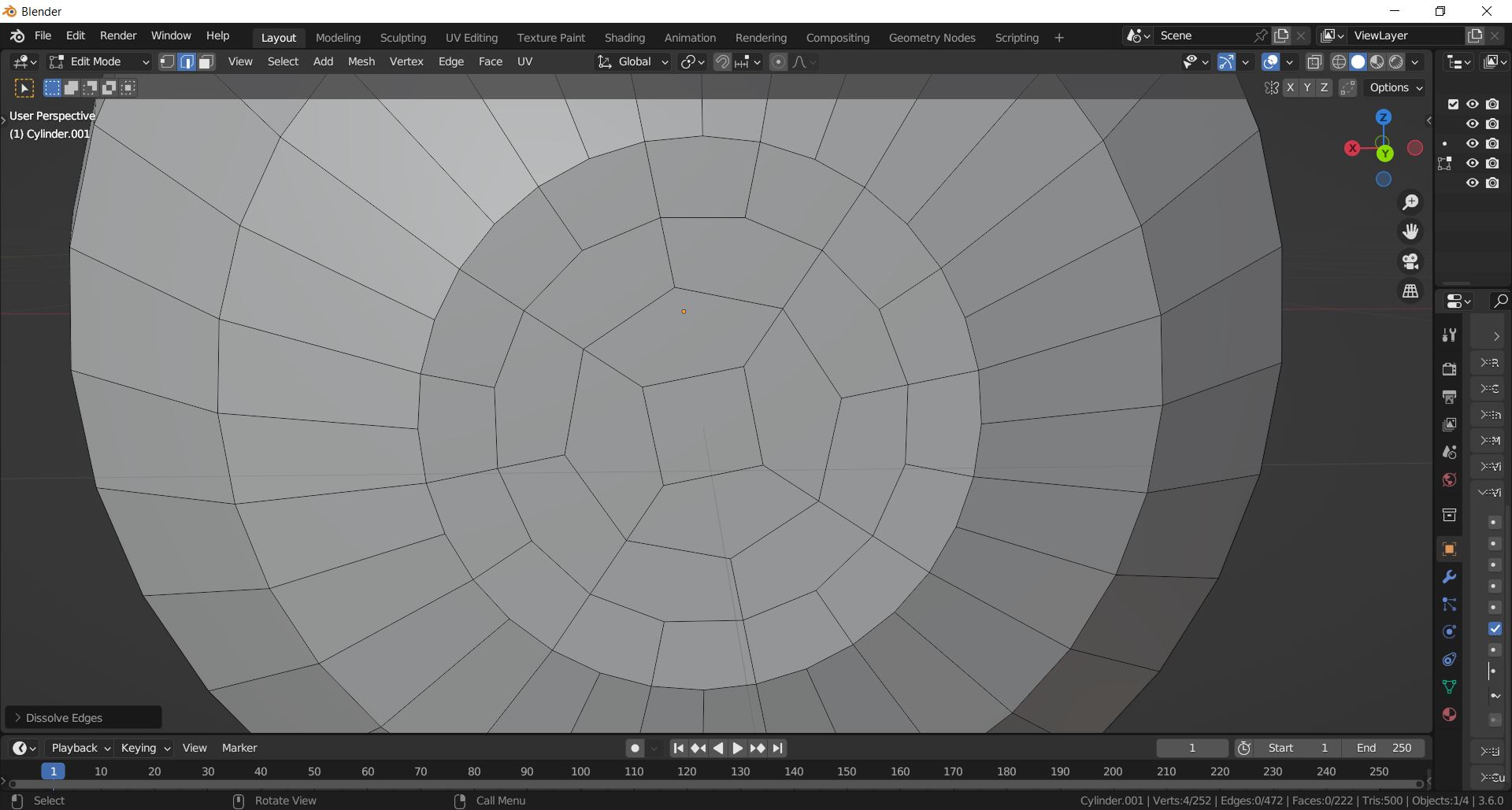 The obtained geometry obtained after repeating the first step two times.