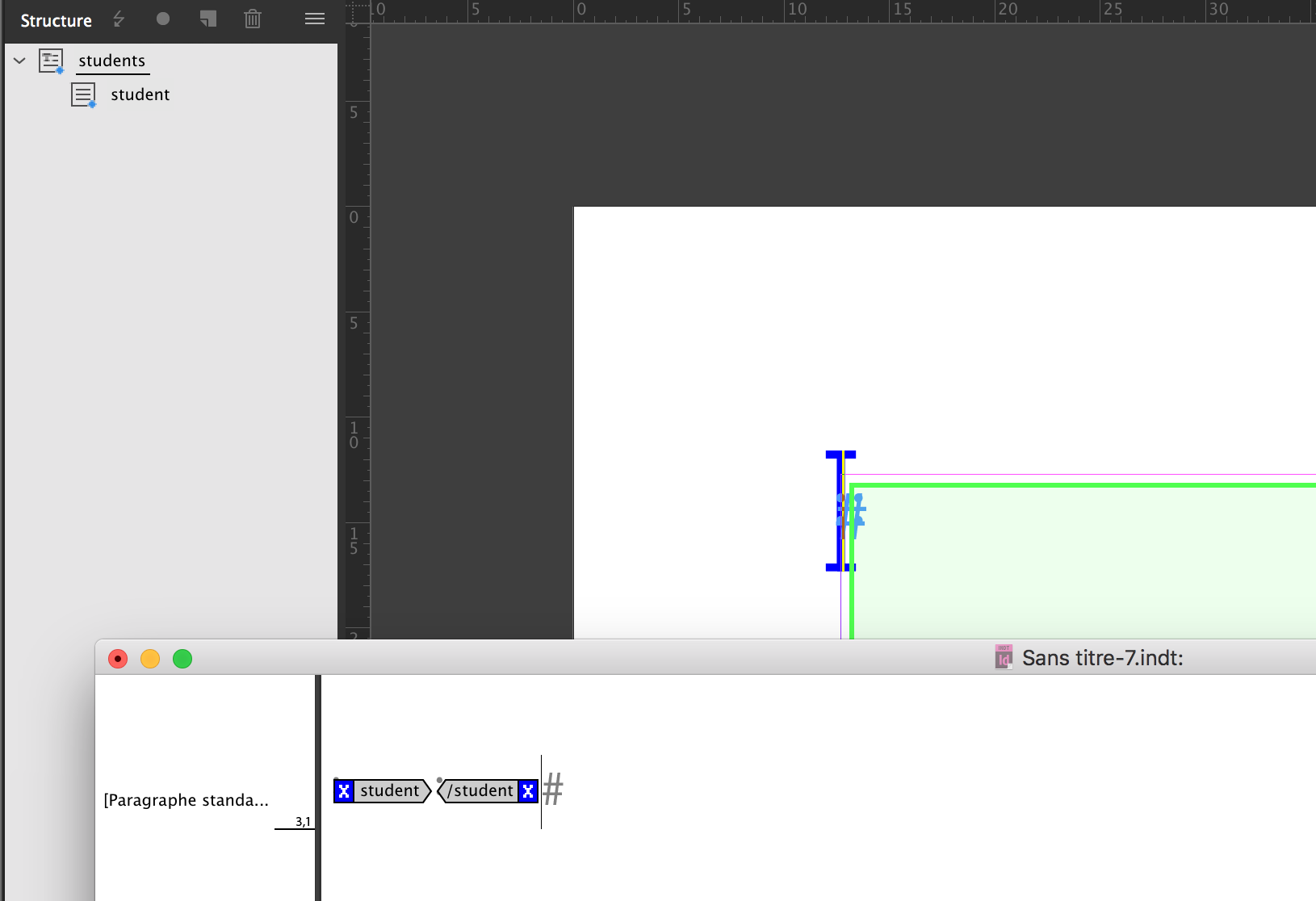 Adding the student node