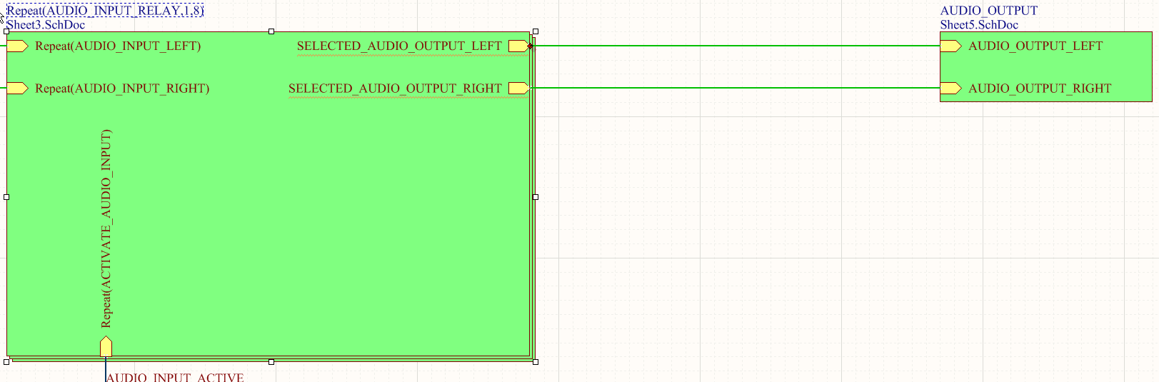 Audio Inputs Relays System