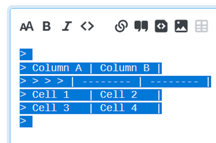 quote and unquote a table 7 clicks