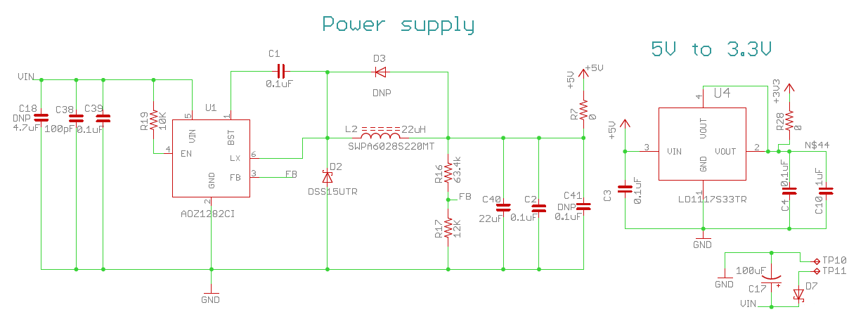 5v and 3.3v power