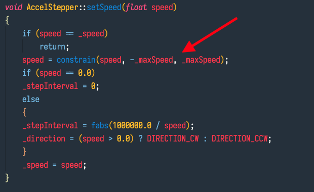 constraining the speed