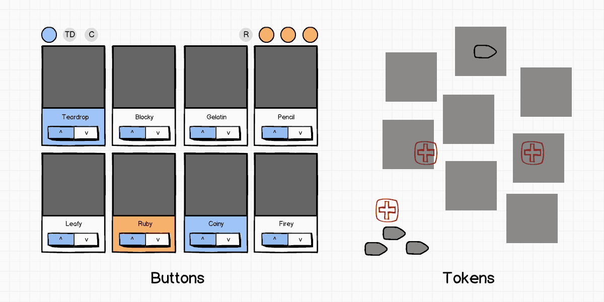 A comparison of a button-based and a token-based hurt-and-heal system