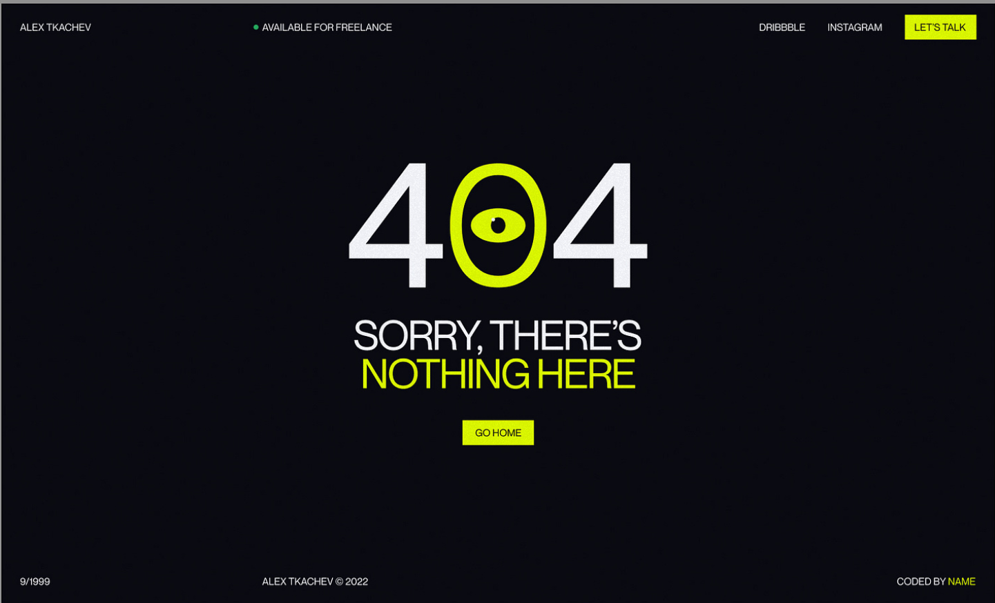 404 error page