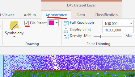 Setting file extent on LAS file