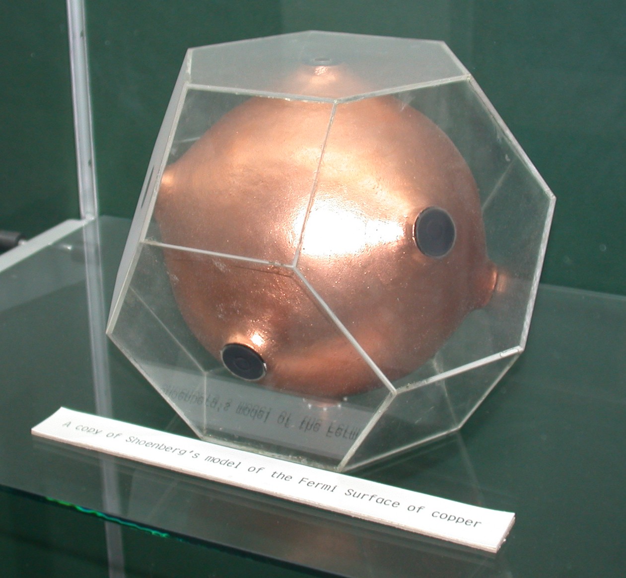 Fermi surface of copper with permutohedral Brillouin zone