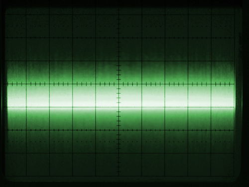 Oscilloscope view of diode noise