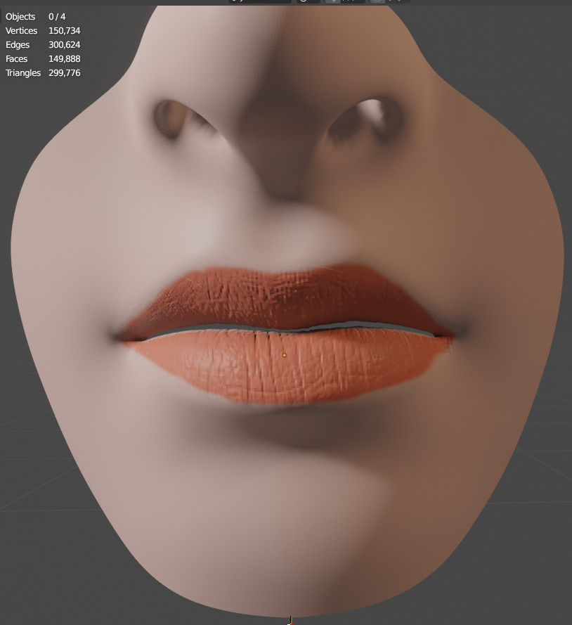 Lips with 150k vertices