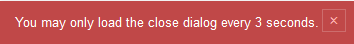 close dialog rate error message