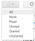 Gmail select menu