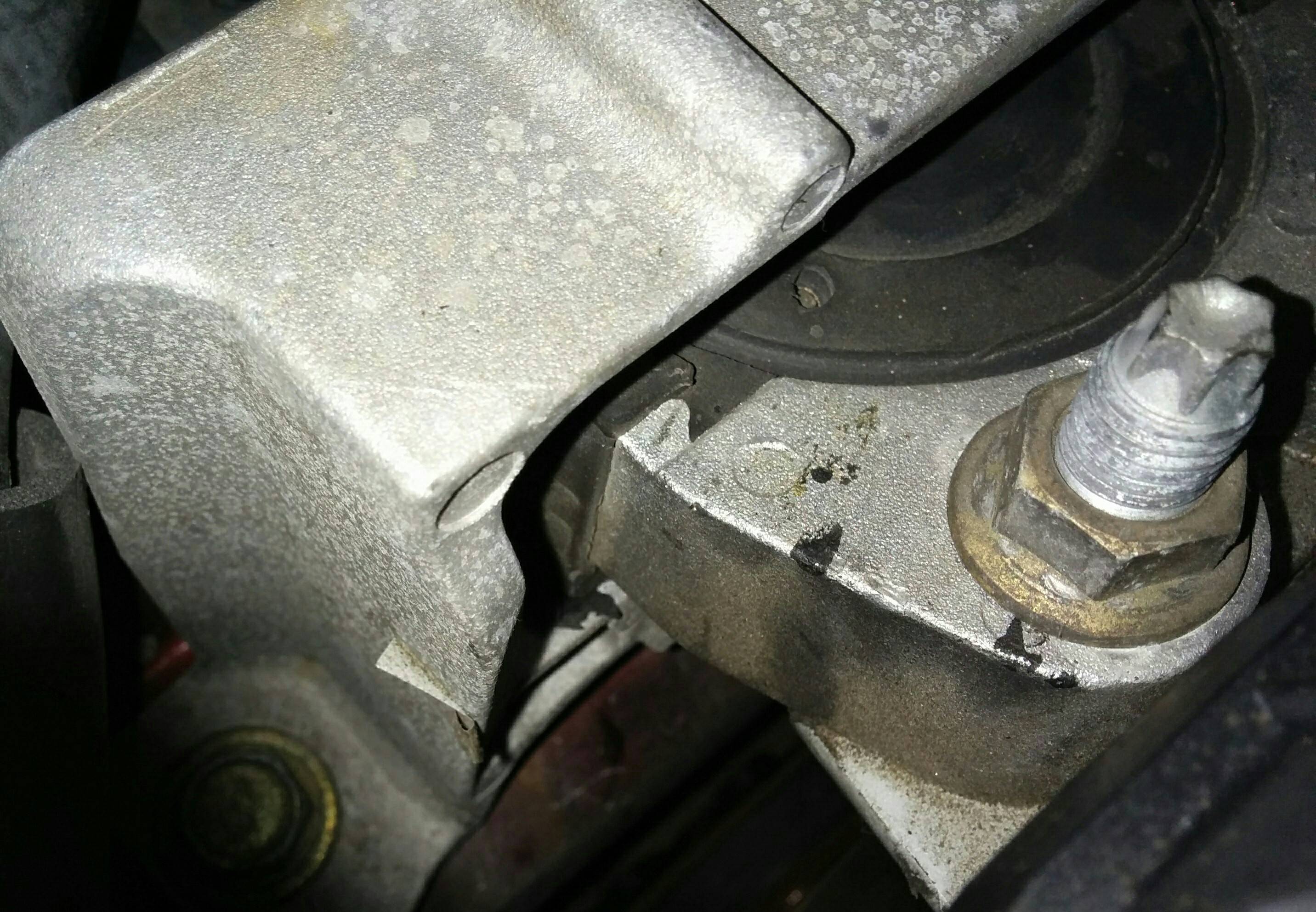 Motor mount side near engine