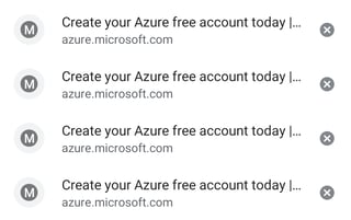 Azure in browser history