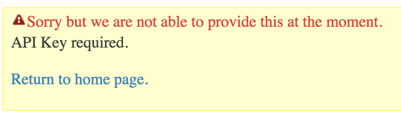 API Key Required