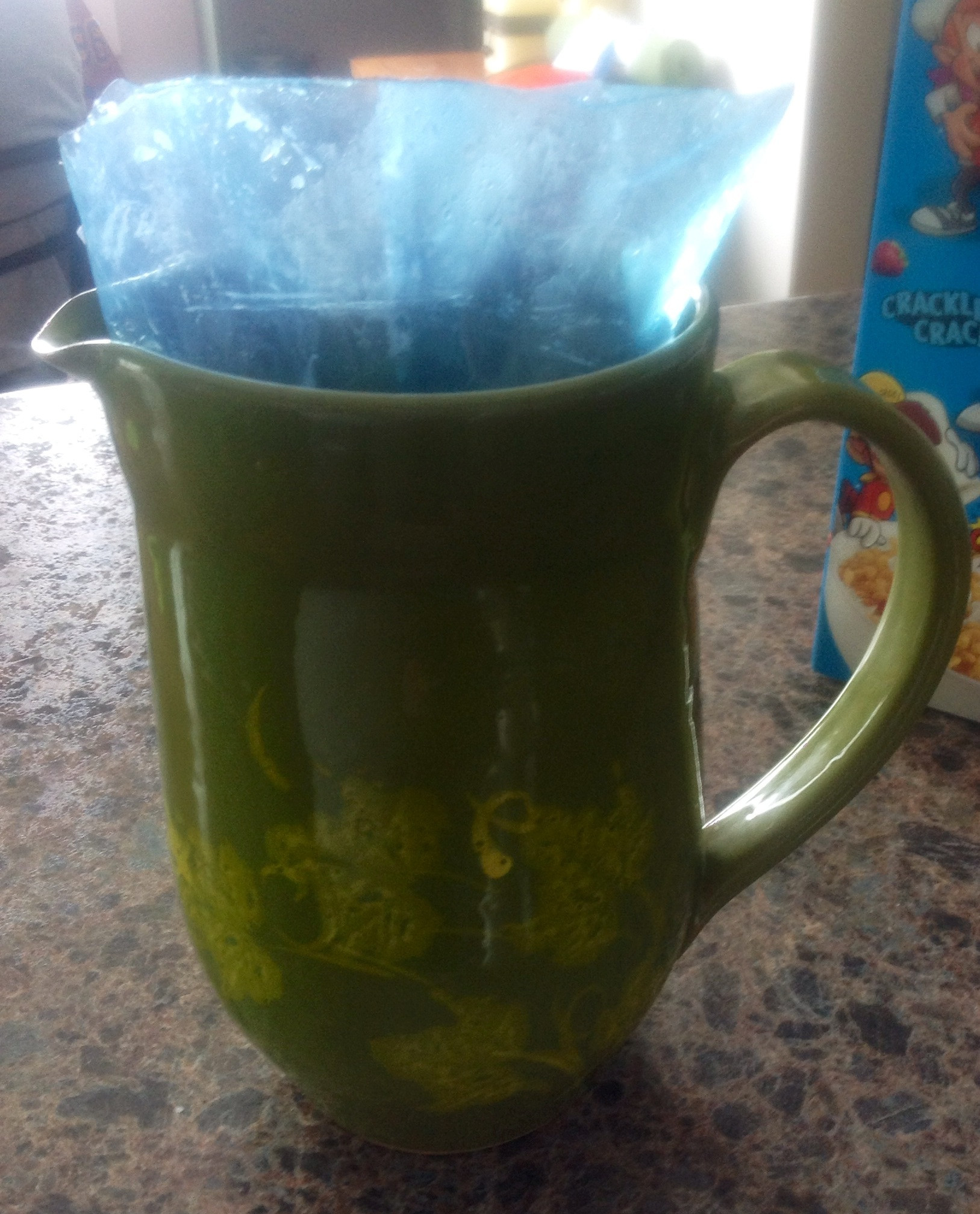 picture of a milk bag in a cup