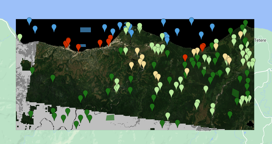 land use classification not generating properly using L7 imagery in Earth Engine