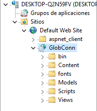 La ubicación en donde publico en IIS