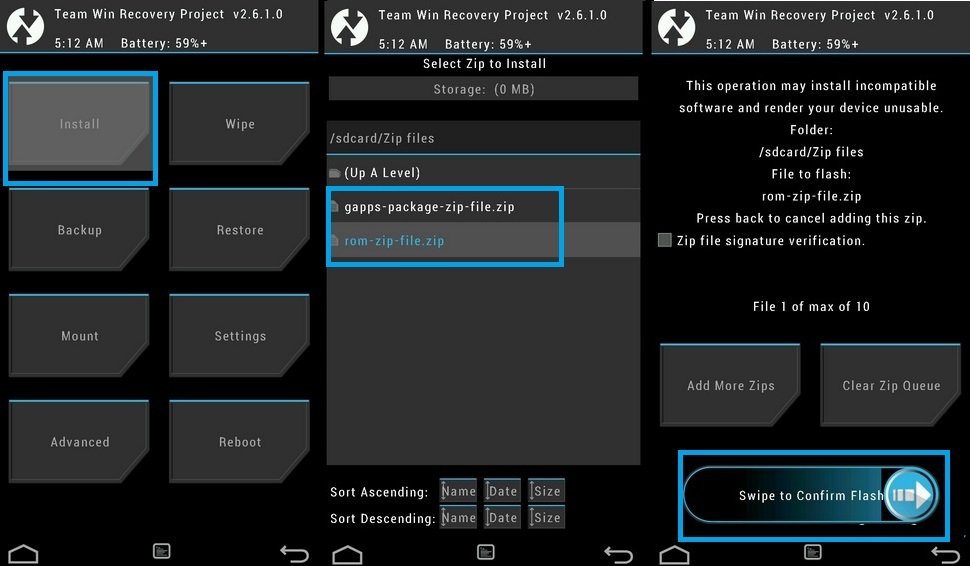 TWRP GUI