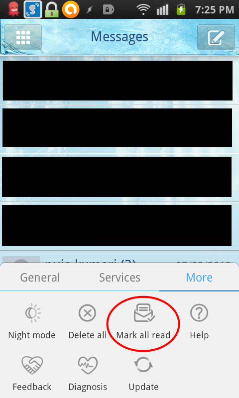 Go SMS Pro - Mark all read
