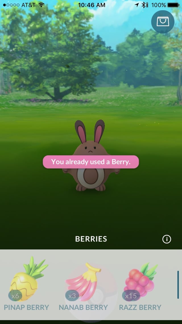 can't use another berry