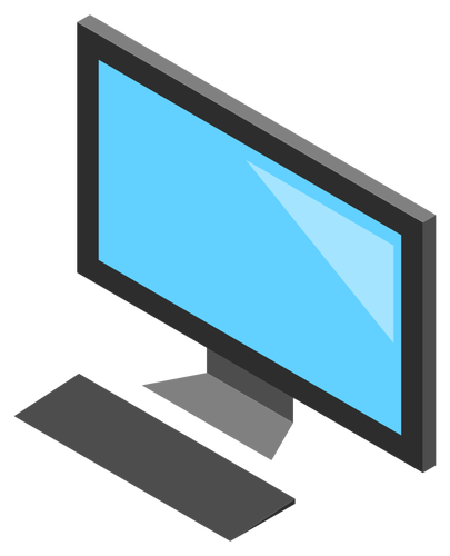 Graphic of flatscreen computer monitor