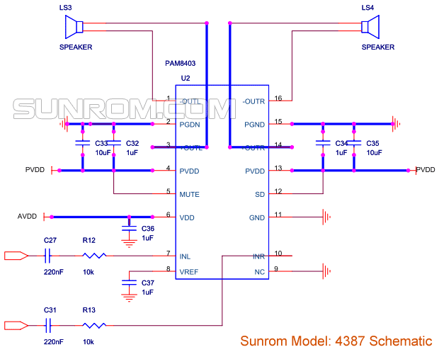 Stereo Audio Amplifier - PAM8403