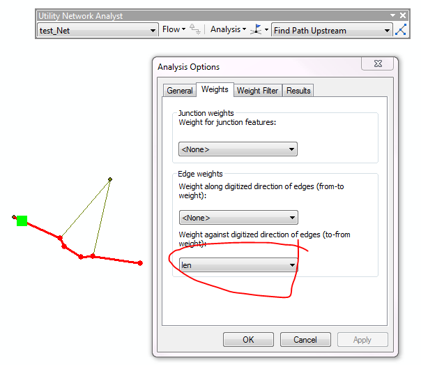 Upstream Trace and weighting