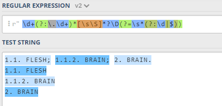 Resultado da Regex 101