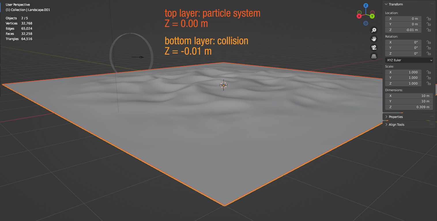 sand emitter & collision