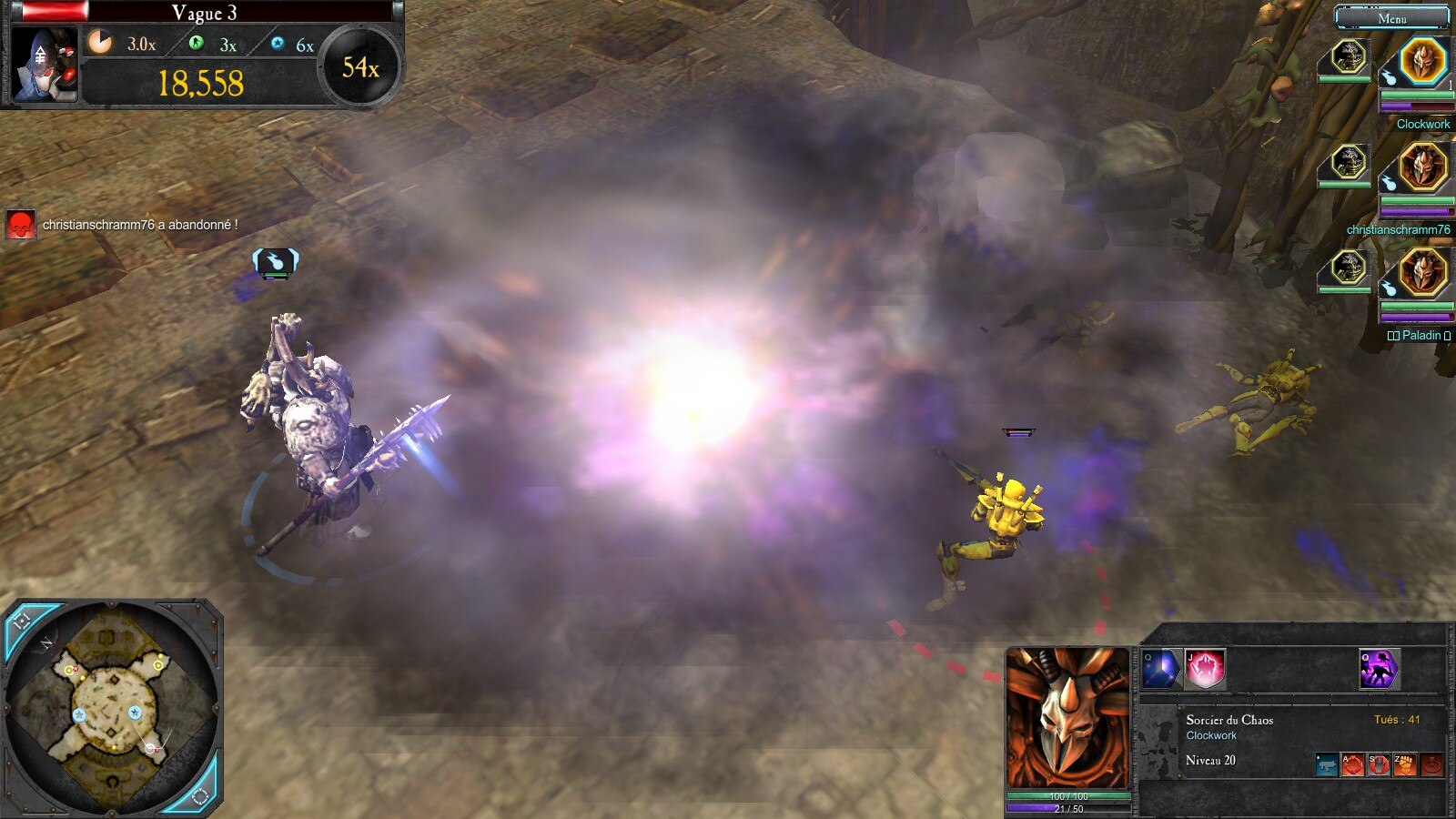 A screenshot of a doombolt explosion in Dawn of War II