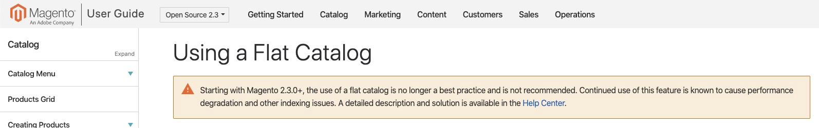 Magento 2 flat catalog optimization