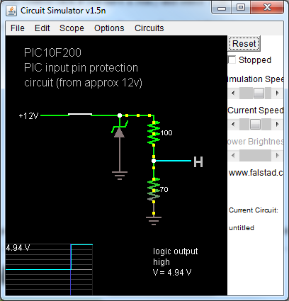 PIC input pin protection circuit