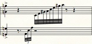 proposed glissando notation, notated as arpeggio