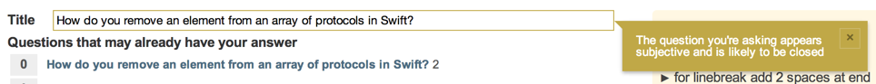 Stack Overflow making a judgement call