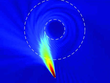 Numerical Simulation of an Optical Black Hole