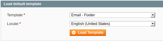 Load footer email