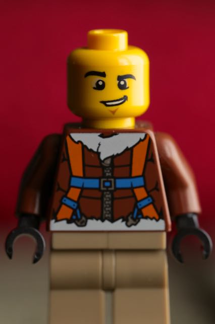 Lego minifig with blurred background