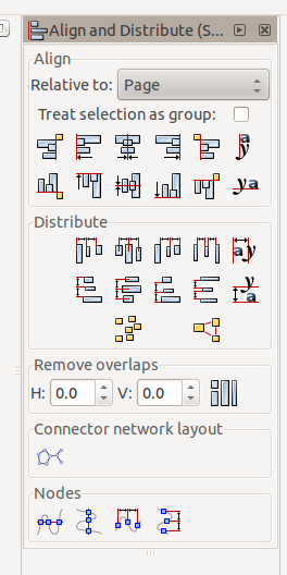 Inkscape's "align and distribute" toolset