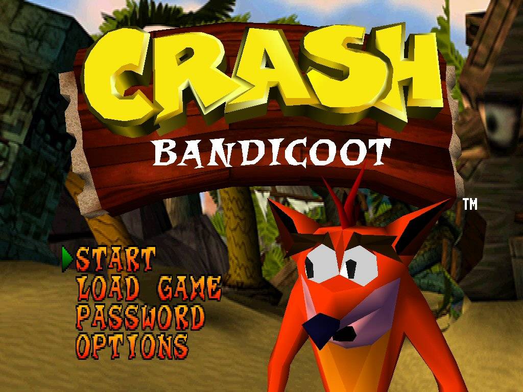 Crash Bandicoot Title Screen