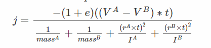 Equation for Impulse Resolution