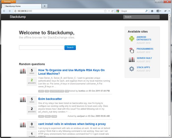 Stackdump home