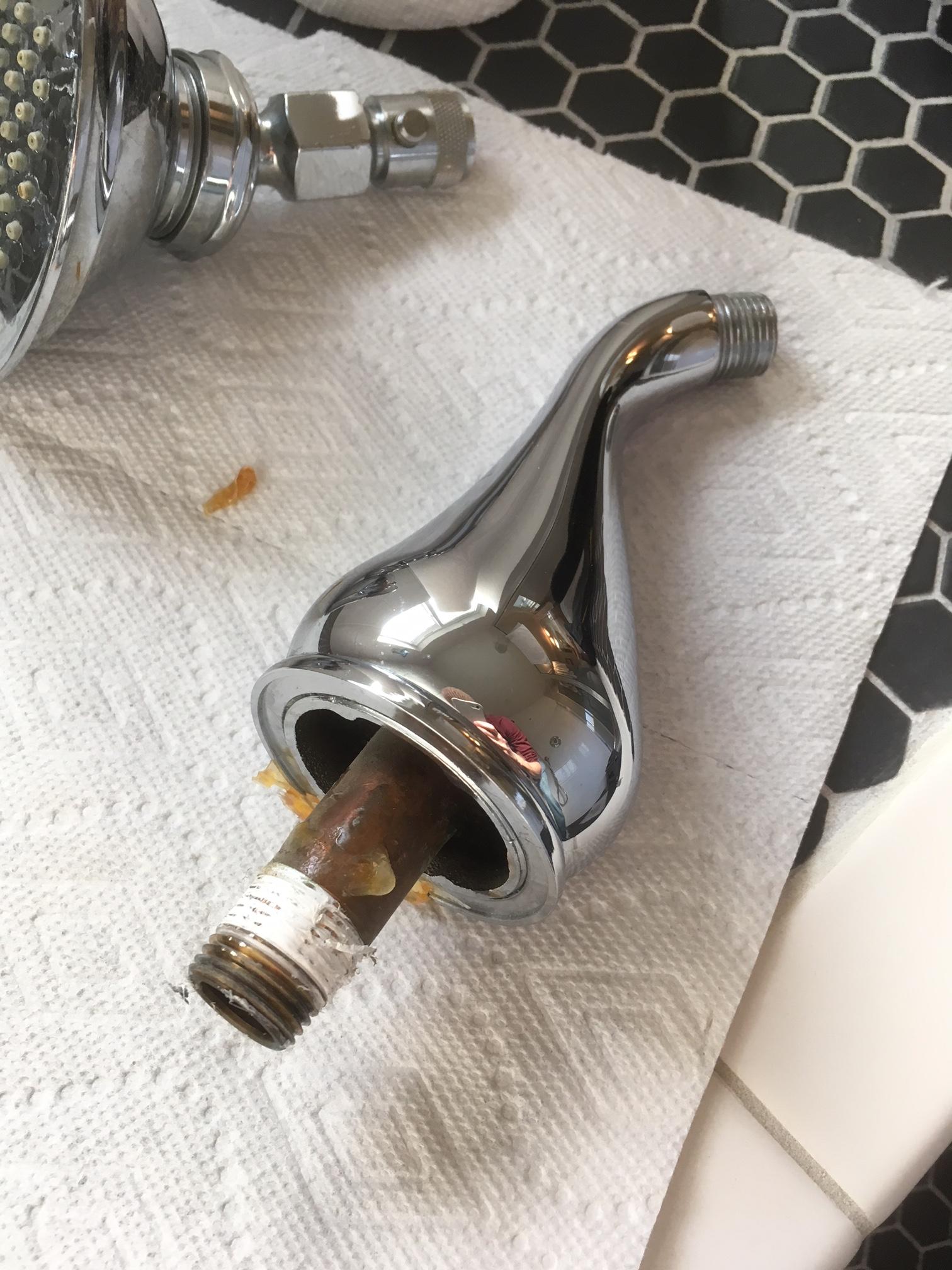 shower arm removed