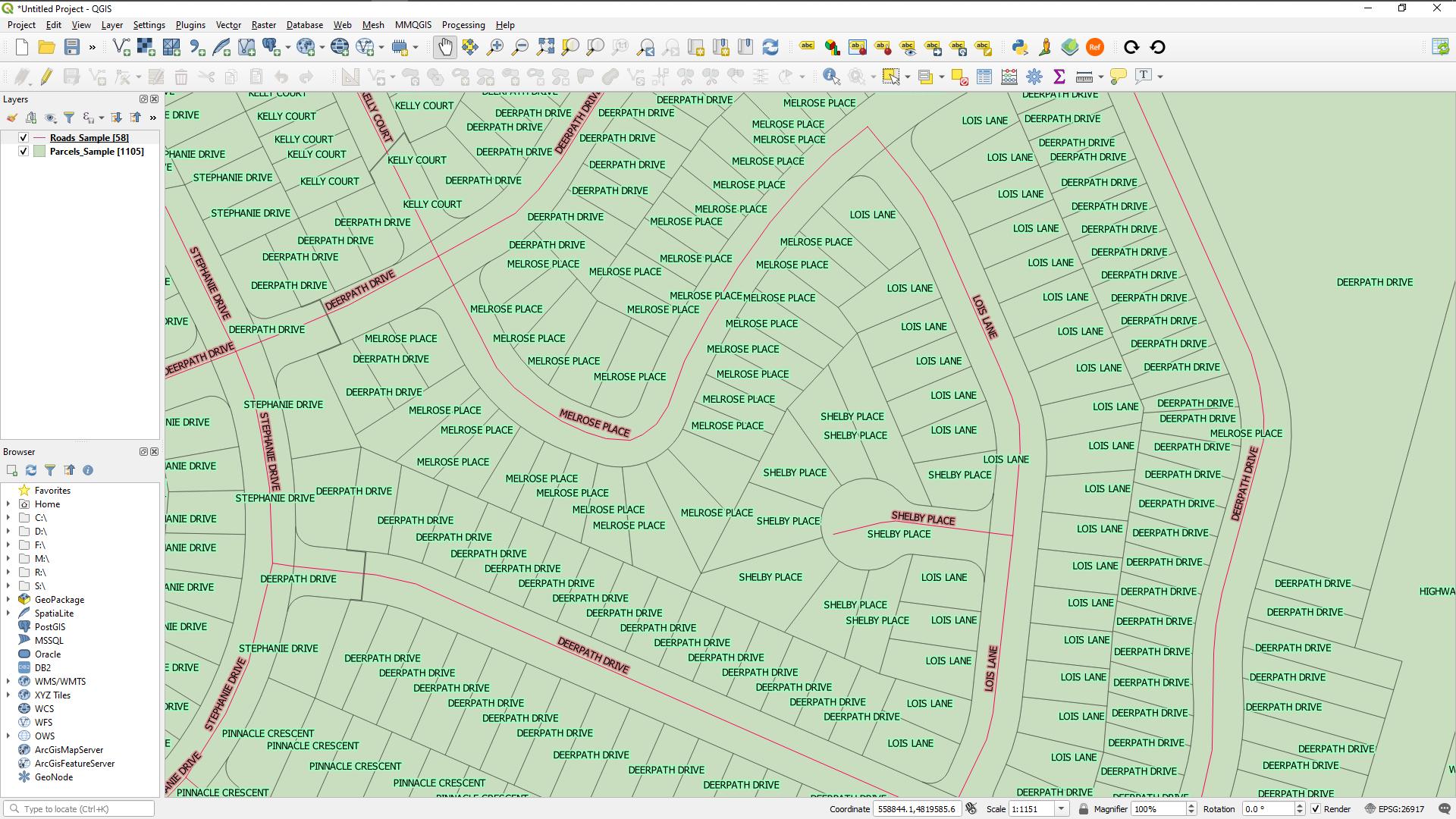 Sample map to do QA